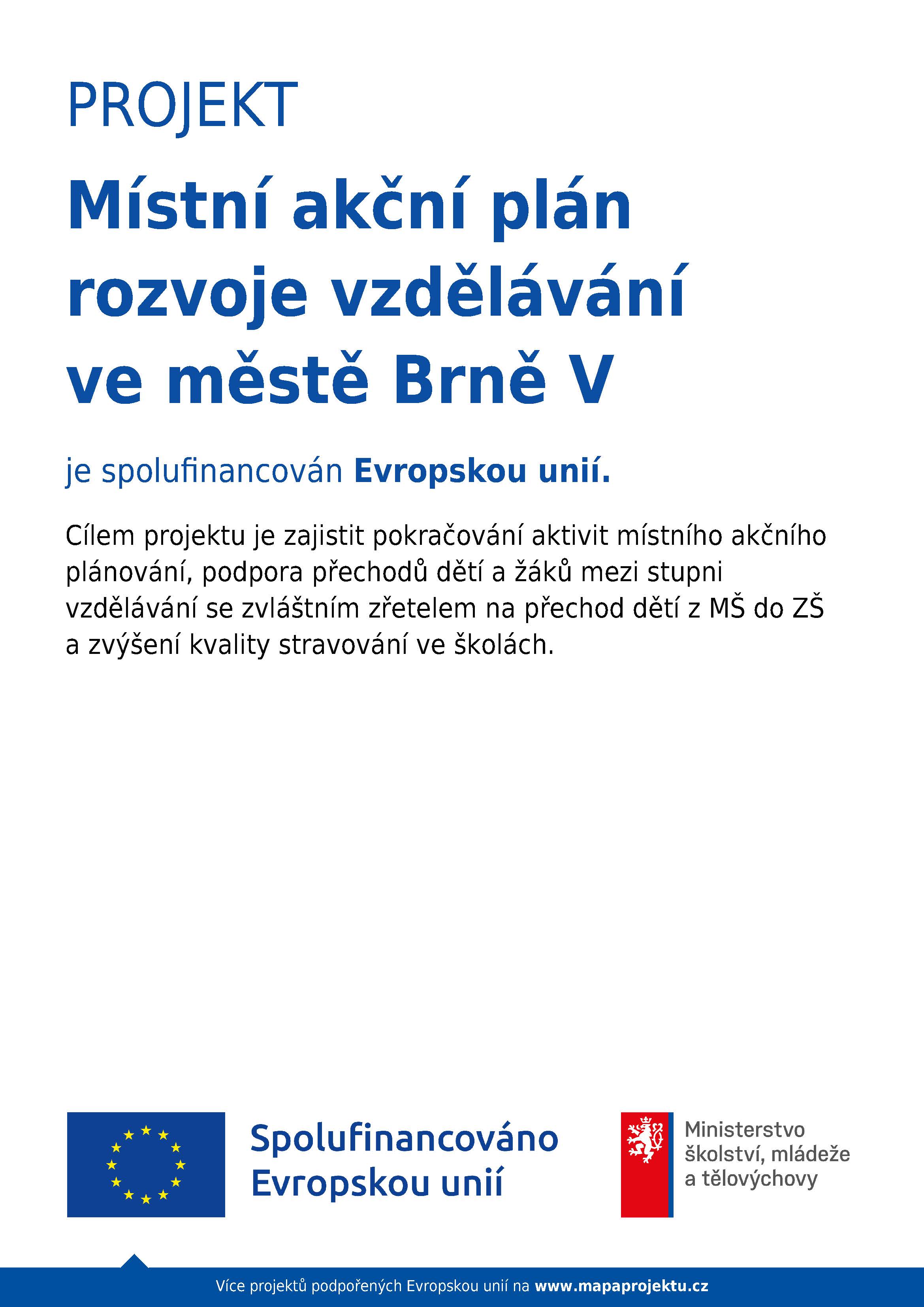 MAP rozvoje vzdělávání ve městě Brně V